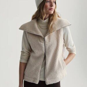 Varley Aspen Gilet Sherpa Vest Ivory Egret